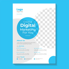 Business conference flyer template or online live webinar and corporate Business flyer, leaflet, poster layout, Business Brochure template design