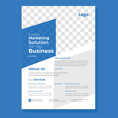 Business conference flyer template or online live webinar and corporate Business flyer, leaflet, poster layout, Business Brochure template design