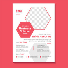 Business conference flyer template or online live webinar and corporate Business flyer, leaflet, poster layout, Business Brochure template design