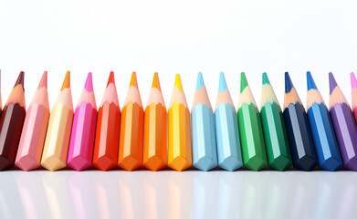 Pencils isolated on white background