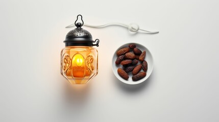 Lantern and Almonds for Ramadan 2024