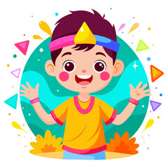Enjoy Colorful Holi Splash Vector Festival Illustration