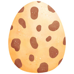 Watercolor Easter Egg Illustration Isolated on Transparent Background