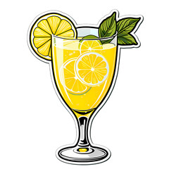 Zesty Limoncello Spritz Illustration