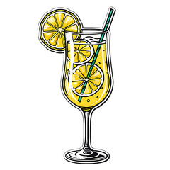 Zesty Limoncello Spritz Illustration