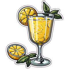 Zesty Limoncello Spritz Illustration