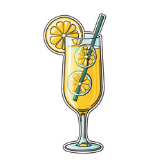 Zesty Limoncello Spritz Illustration
