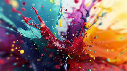 Abstract background with splashes of multicolored colors