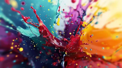 Photo sur Plexiglas Papillons en grunge Abstract background with splashes of multicolored colors