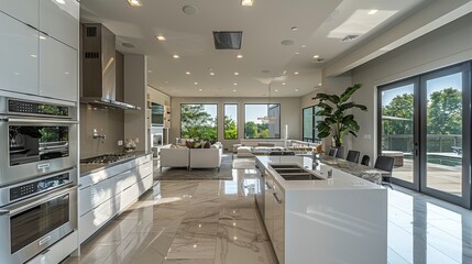 Expansive Kitchen With Marble Countertop - 749615043