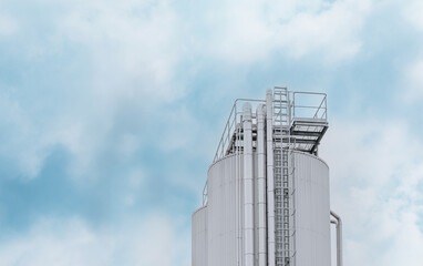 silo against a sky background - 749616655