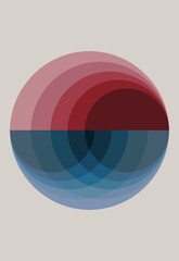 Flat illustration. Abstract modern art poster with simple geometric shapes. Minimalist style. Perfect for poster, t-shirt, cover, banner or home decor..