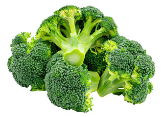 Freshly cut broccoli florets, cut out - stock png.