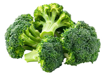 Freshly cut broccoli florets, cut out - stock png.