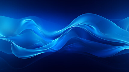 Fondo de pantalla azul y negro con efecto de ondas y movimiento. Creado con IA - obrazy, fototapety, plakaty