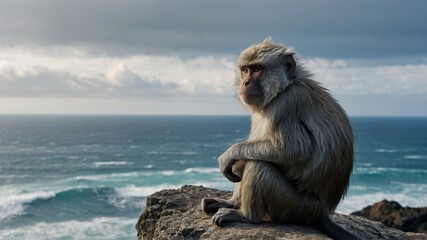 portrait of a macaque