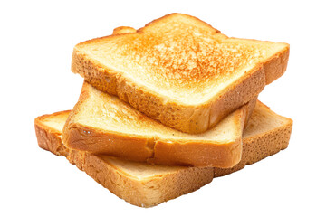 Crispy golden toast stacked, cut out - stock png.