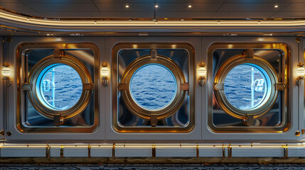 Interior of a cruise ships luxuary windows