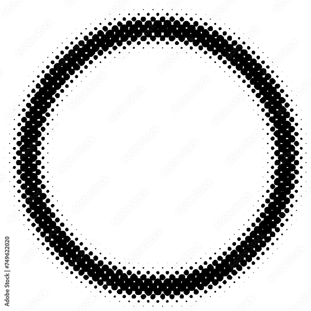 Poster abstract circular halftone pattern