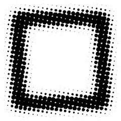 Abstract Black Dot Square Frame
