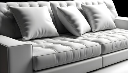 White sofa isolated on white