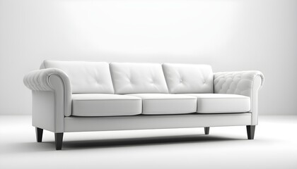 Fototapeta premium White sofa isolated on white