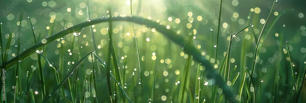 Poster soft dawn hues abstract spring background with mist and dew elements, light and airy compositions