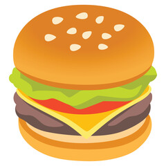 Burger vector icon design. Isolated Hamburger fast food sign design.