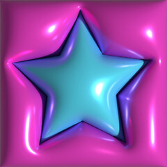 Obraz premium Estrella inflada 3d 