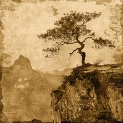 Tree Perched on Cliff Edge