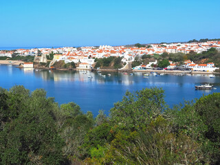 Fototapeta na wymiar Vila Nova de Milfontes - beautiful portuguese town at river Mira with a castle ad beautiful beaches