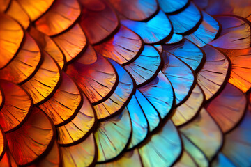 Macro Transportative Eye-Candy: Magnificent Mosaic Texture of Butterfly Wings Exploding in a Riot of Colours