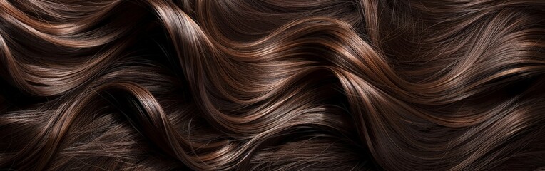 Close-Up of Wavy Brown Hair