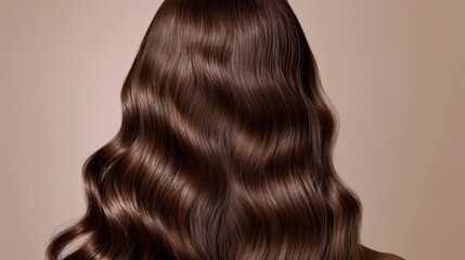 Fototapeta premium Woman With Long Brown Hair