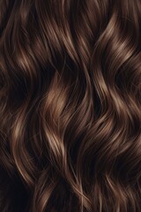 Naklejka premium Close Up of Wavy Brown Hair