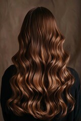Naklejka premium Woman With Long, Wavy Hair
