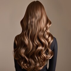 Fototapeta premium Woman With Long, Wavy Hair