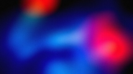 Vibrant grainy gradient abstract background blue red glowing color shape on black background colorful poster web banner design