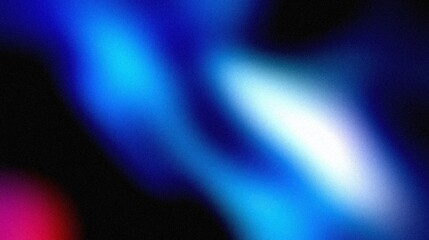 Vibrant grainy gradient abstract background blue purple glowing color shape on black background colorful poster web banner design