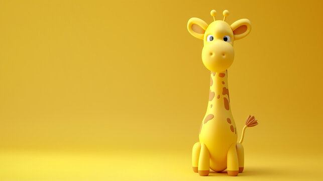 Girafa fofa isolada - Papel de parede