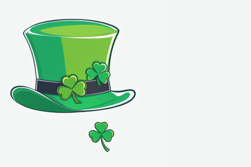 Green St. Patrick's Day hat isolated on white background