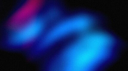 Vibrant grainy gradient abstract background blue green purple glowing color shape on black background colorful poster web banner design