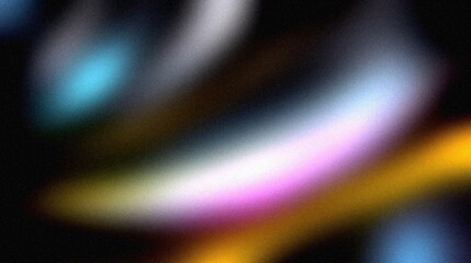 Vibrant grainy gradient abstract background white yellow purple glowing color shape on black background colorful poster web banner design