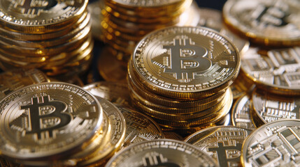 Stack of Euro coins on table representing wealth and finance
