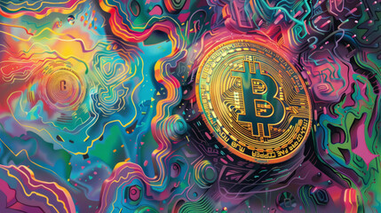 Vintage Floral Seamless Pattern with Gold Coin Ornament Texture