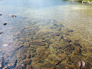 Aerial view of Pirin Mountain near Banderitsa River, Bulgaria