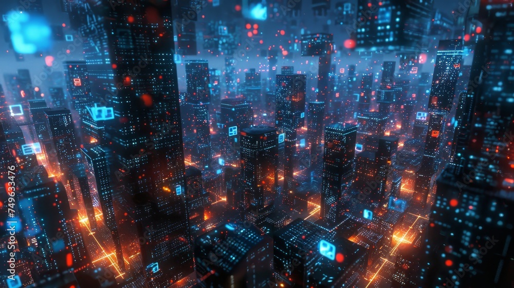 Poster abstract backdrop featuring futuristic design elements in modern technology theme