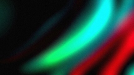 Vibrant grainy gradient abstract background blue green red glowing color shape on black background colorful poster web banner design