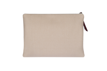 canvas handbag isolated on white background	
