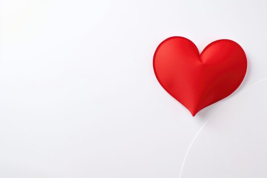 A vivid red heart isolated on a pure white backdrop. Red Heart on a White Background
